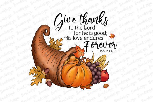 Christian Fall Giving Thanks Graphics for Local Crafts