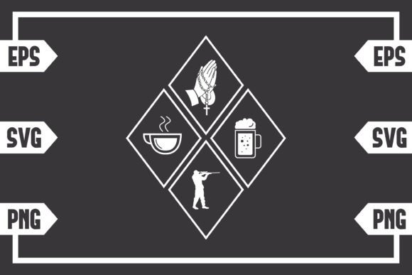 Coffee Jesus Beer and Hunting Guy: Graphics for Crafts
