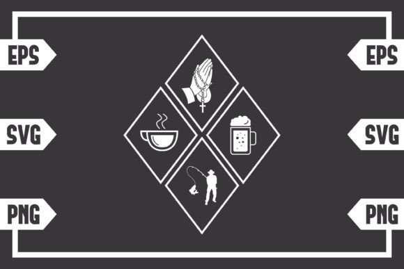 Coffee Jesus Beer Fishing Graphics for Crafts