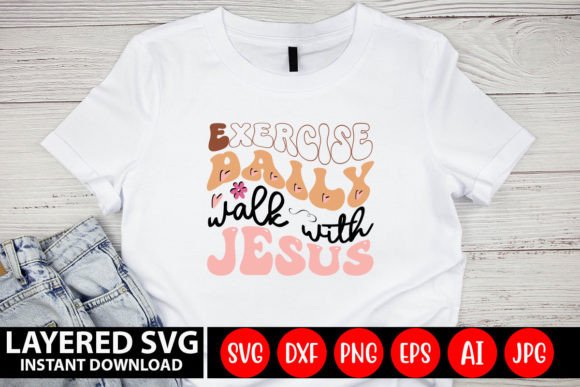 Exercise Daily Walk with Jesus Retro: Graphics & Crafts