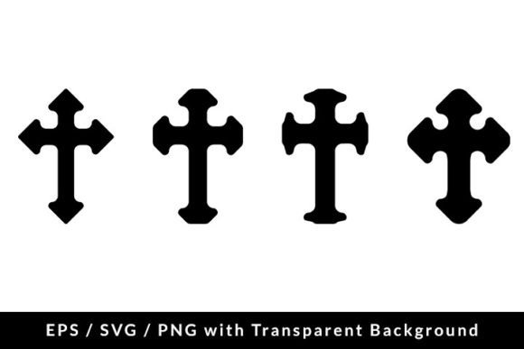 Gothic Christian Cross Icon Set SVG EPS Review