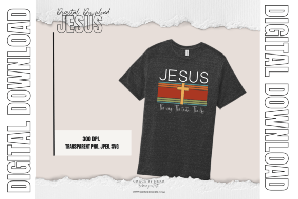 Jesus Christian Scripture Retro: Graphics & Print Templates