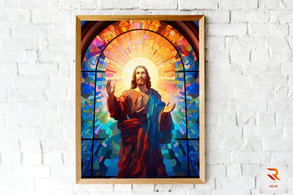 Jesus Church Glass Window Wall Art Review