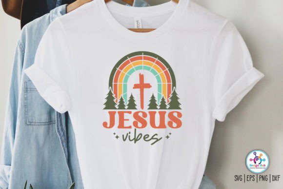Jesus Vibes Retro SVG: Graphics for Faith Crafts