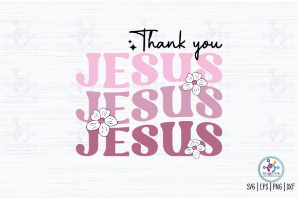 Thank You Jesus Retro SVG: Graphics for Faith Crafts